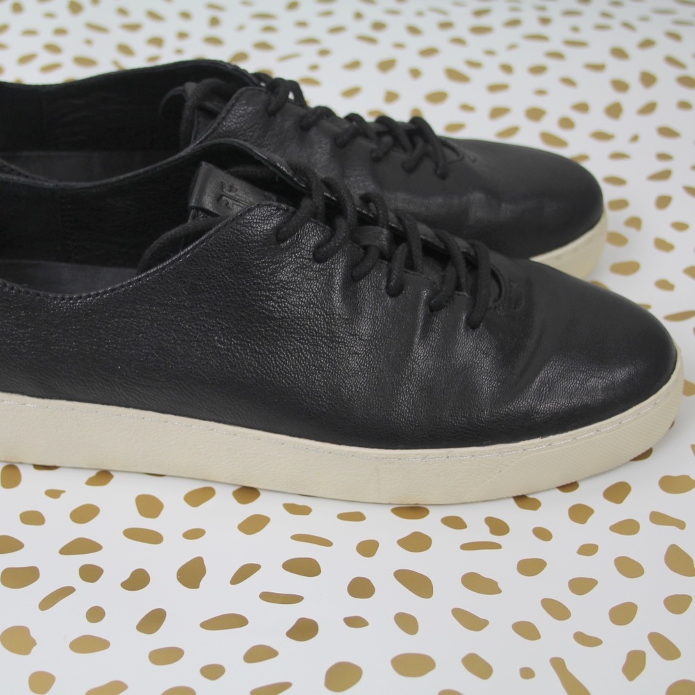 Frye Webster Black Leather Low Top Sneakers 9